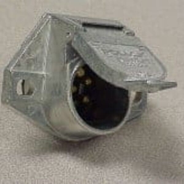 7 Pole Pollak Spilt Pin 2 Hole Mount Die Cast Socket/Plug 11721