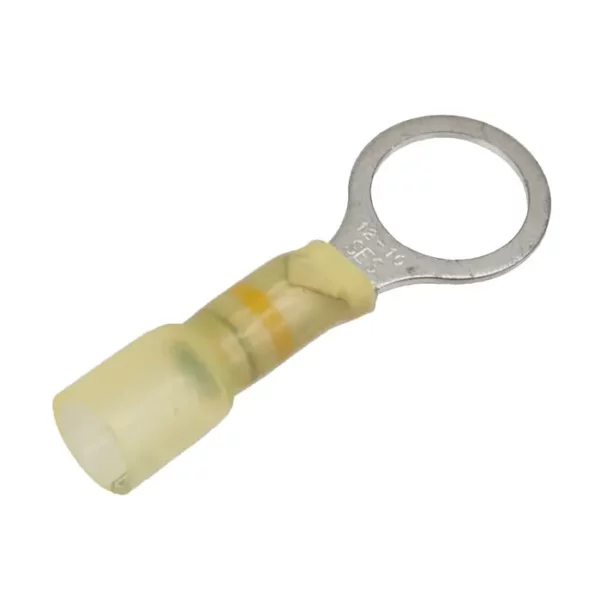 3M SCSC20112 Heat Shrink Crimp Solder Ring Terminal - 12-10 AWG, 1/2" Stud, Made in USA