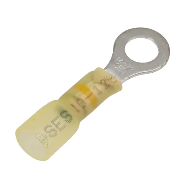 3M SCSC23056LF Heat Shrink Crimp Solder Ring Terminal - 12-10 AWG, 5/16" Stud, Made in USA