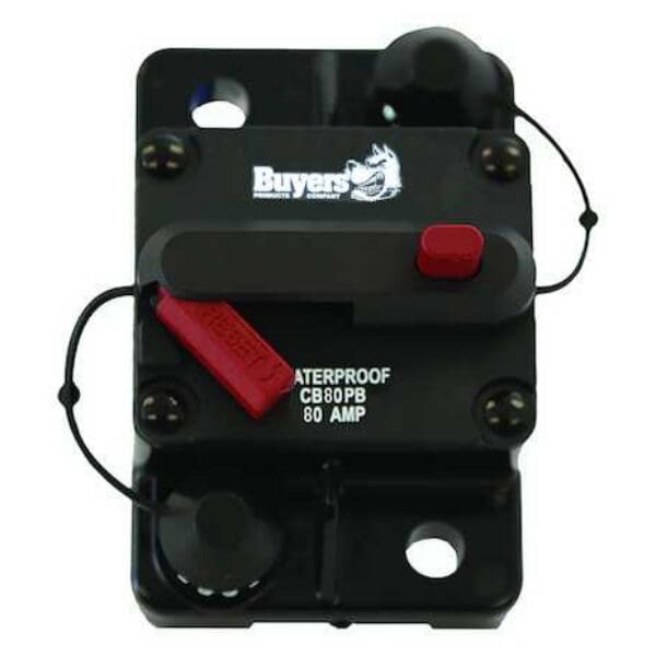 BUYERS 80 Amp Circuit Breaker With Manual Push-to-Trip Reset-CB18580
